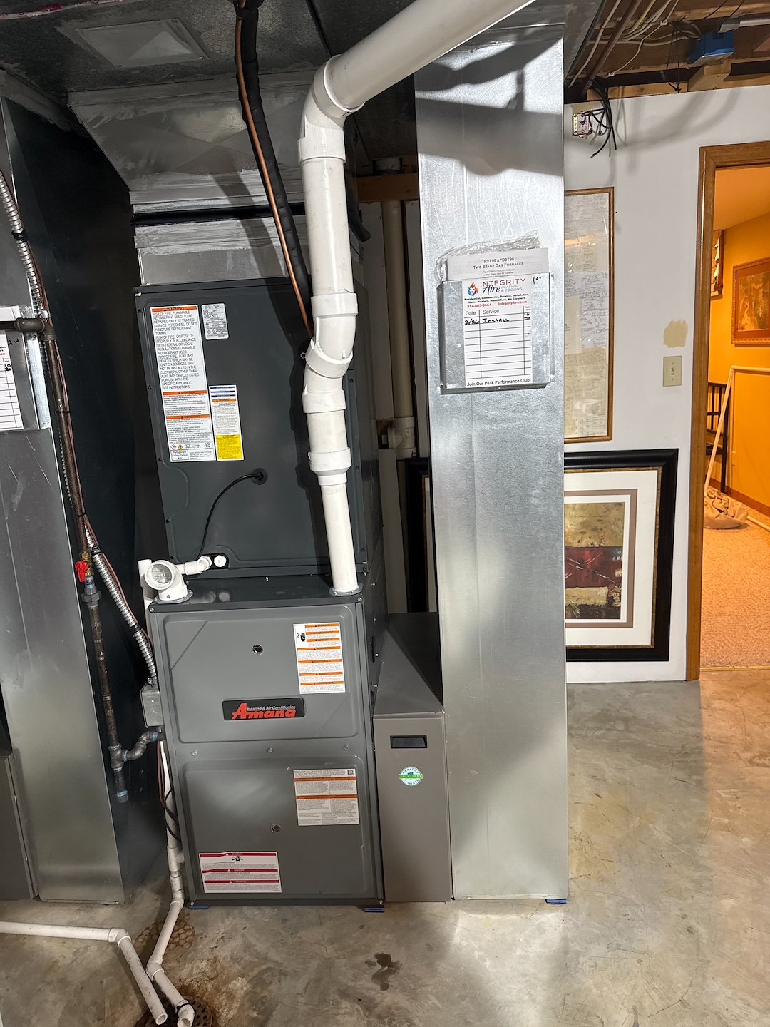 Double Amana HVAC installation we did in St. Charles